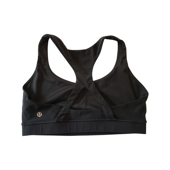 Lululemon Black Sports Bra, Size 8, Mesh Back,Perfect Condition - Picture 2 of 6